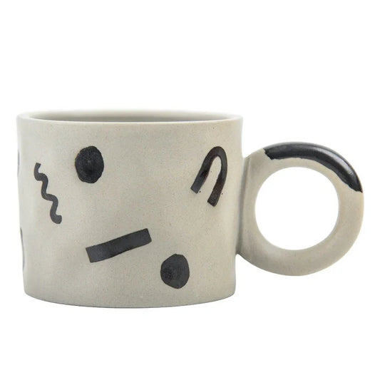 Abstract Hand-Painted Ceramic Mug